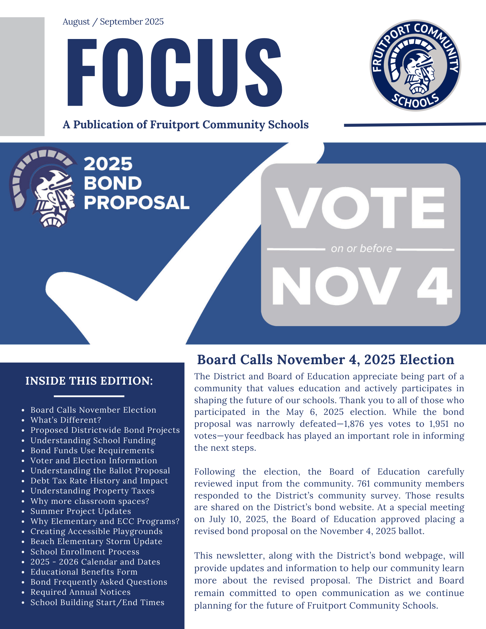 FOCUS Newsletter